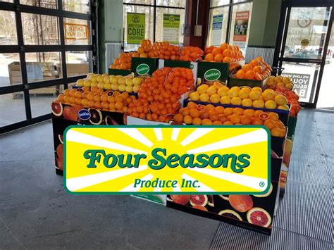 Four seasons produce - Four Seasons Produce offers a wide range of organic produce options for bulk-fresh produce departments, organic produce sections, and cold-pressed juicers or smoothie producers. Find out more about their variety of growers, UPC'd retail-ready products, fair-trade options, and freshness, quality, and variety of organic produce. 
